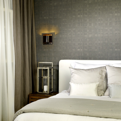 Textilní tapety do ložnice značky Arte kolekce Flamant Les Mineraux