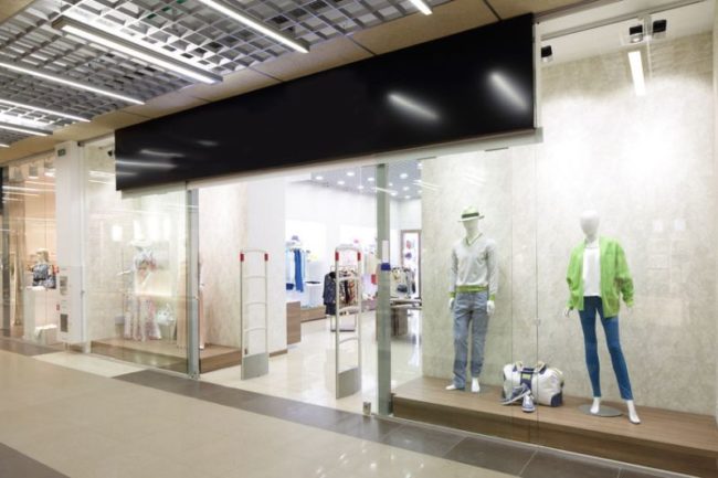 28393792 - bright and fashionable window of modern european store